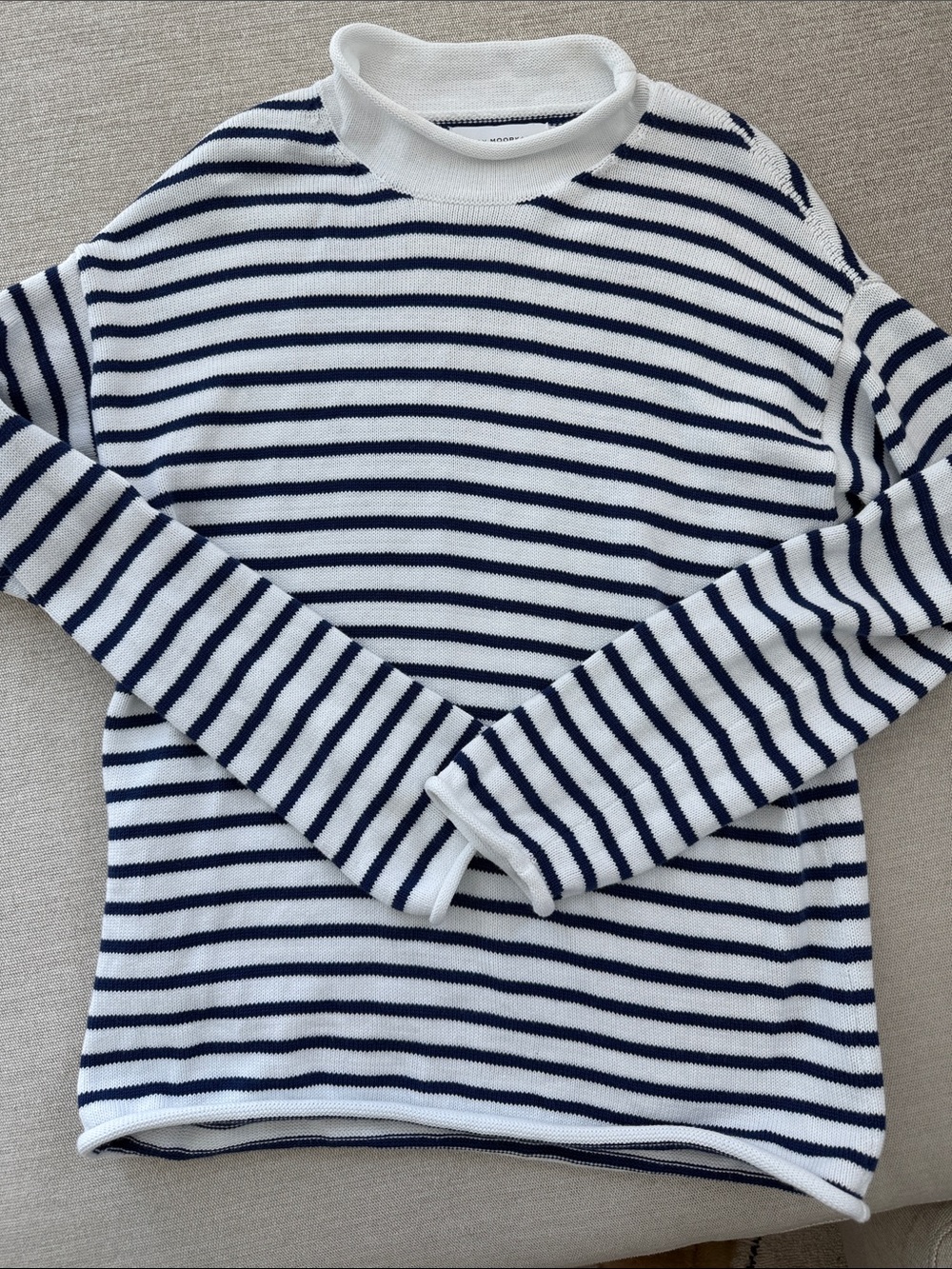 Molly Moorkamp Classic Navy White Striped Sweater